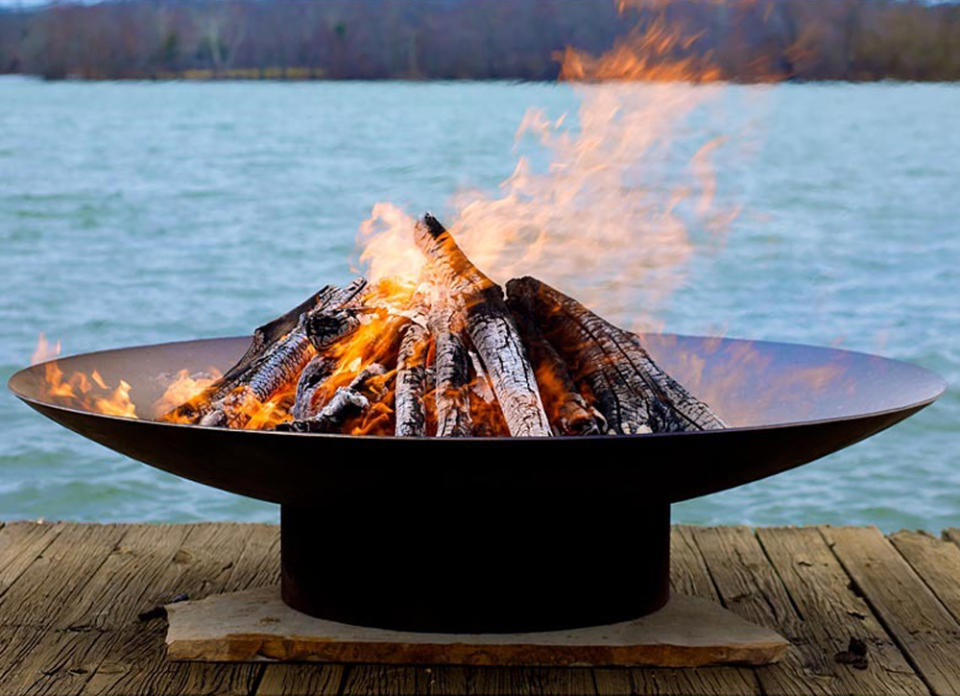 <body> <p>This American-made <a rel="nofollow noopener" href=" http://www.bobvila.com/articles/build-a-fire-pit/?bv=yahoo" target="_blank" data-ylk="slk:fire pit;elm:context_link;itc:0;sec:content-canvas" class="link ">fire pit</a> is an ideal purchase for any family that loves to entertain outside. While the sturdy steel base with an iron oxide finish makes this fire pit all-weather friendly, it’s the sleek design that solidifies its status as a must-have addition for roasting marshmallows or swapping scary stories in the backyard. <em>Available at <a rel="nofollow noopener" href=" http://click.linksynergy.com/fs-bin/click?id=P71lsVf3GNs&subid=&offerid=336522.1&type=10&tmpid=1685&RD_PARM1=http%3A%2F%2Fwww.plowhearth.com%2Famerican-made-handcrafted-asia-outdoor-fire-pit.htm" target="_blank" data-ylk="slk:Plow & Hearth;elm:context_link;itc:0;sec:content-canvas" class="link ">Plow & Hearth</a>; $731.</em> </p> <p><strong>Related: <a rel="nofollow noopener" href=" http://www.bobvila.com/slideshow/no-money-to-burn-9-fire-pits-you-can-afford-48685?bv=yahoo" target="_blank" data-ylk="slk:No Money to Burn? 9 Fire Pits You Can Afford;elm:context_link;itc:0;sec:content-canvas" class="link ">No Money to Burn? 9 Fire Pits You Can Afford</a> </strong> </p> </body>