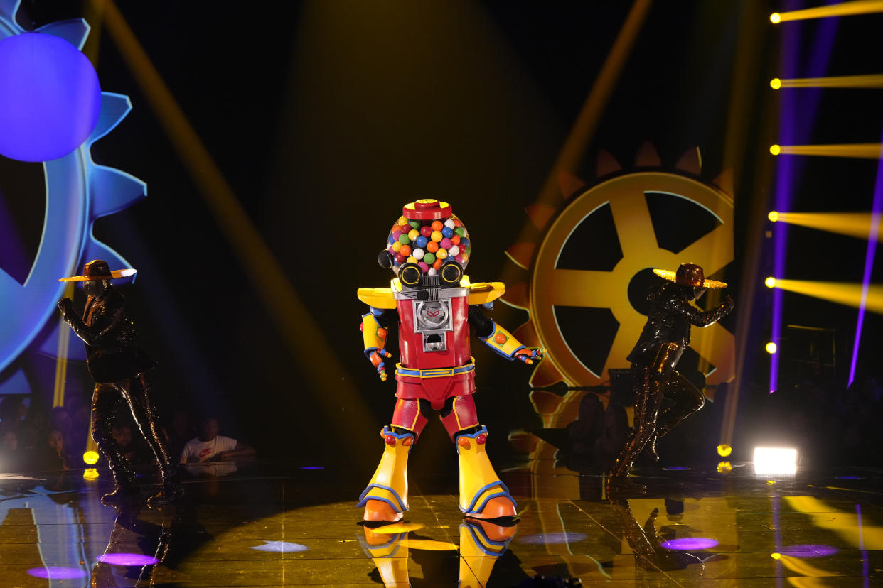 THE MASKED SINGER: Gumball in THE MASKED SINGER “Soundtrack of My Life” episode airing Wednesday, May 1 (8:00-9:02 PM ET/PT) on FOX. CR: Michael Becker / FOX. ©2024 FOX Media LLC.