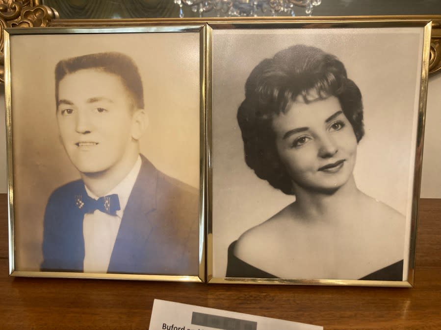The photos of Buford and Pauline Pusser are displayed at the museum in Adamsville. (Mike Suriani, WREG)