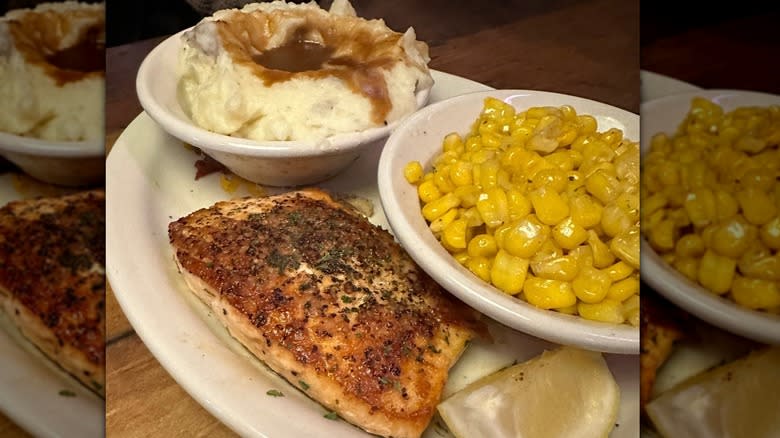 salmon and side dishes