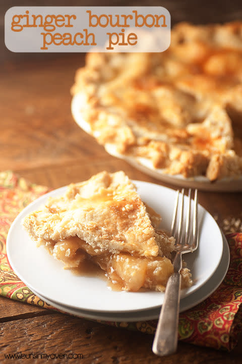 Ginger Bourbon Peach Pie