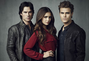 Ian Somerhalder, Nina Dobrev, and Paul Wesley | Photo Credits: Justin Stephens/The CW