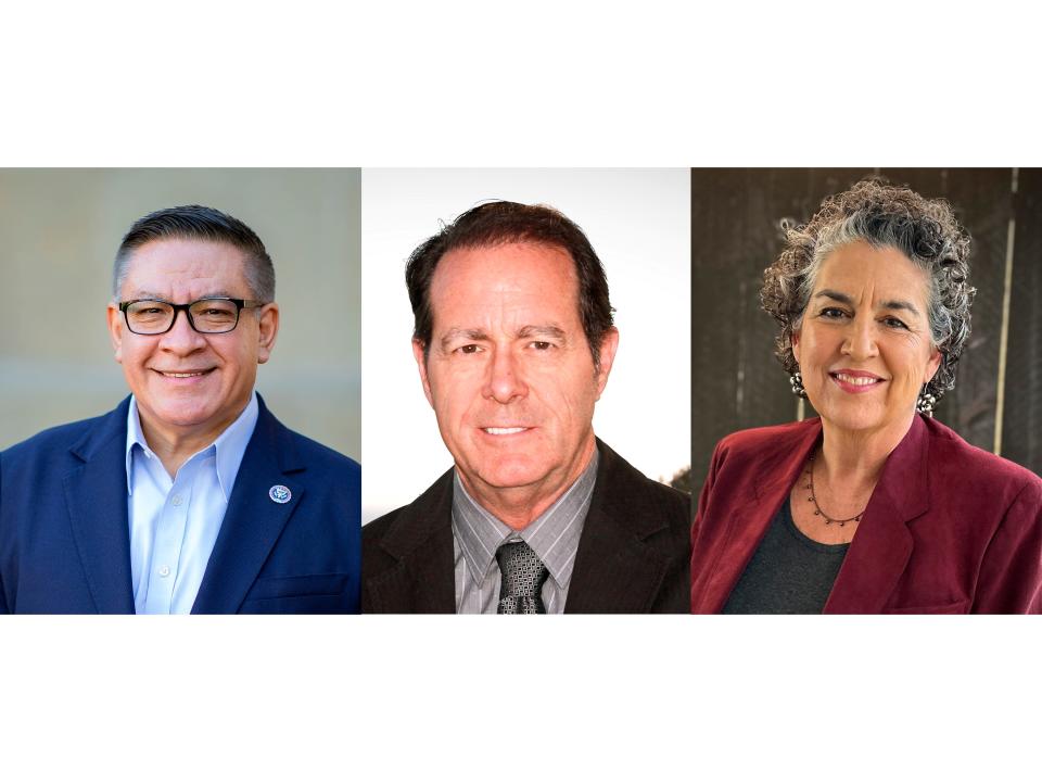 Incumbent Rep. Salud Carbajal, from left, Thomas Cole, Helena Pasquarella are candidates for the 24th Congressional District.