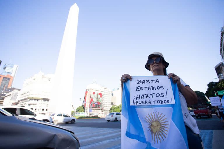 Manifestación en Obelisco