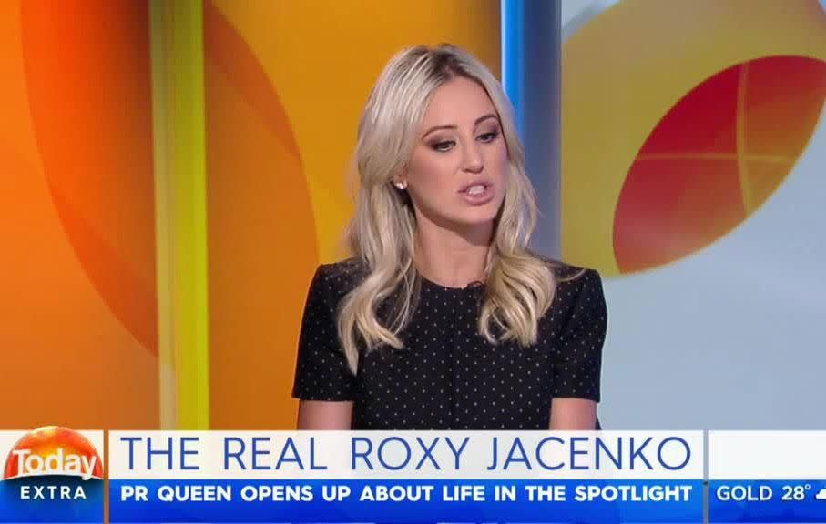 Roxy is a regular on the show and always appears to have a good rapport with host Karl Stefanovic. Source: Channel Nine