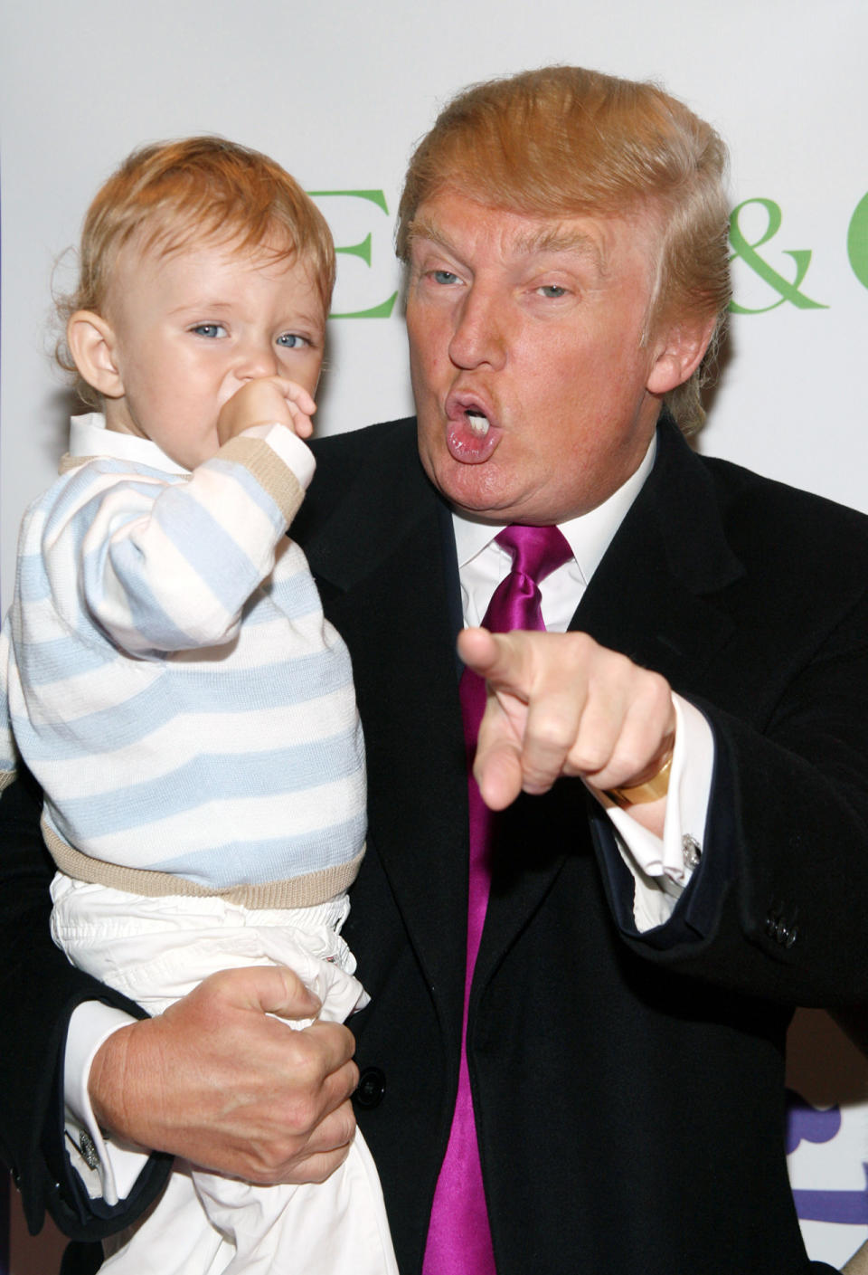 <p>Donald and Barron during the Society of Memorial Sloan-Kettering Cancer Center’s 16th Annual “Bunny Hop” at FAO Schwarz in New York on March 13, 2007. <i>(Photo: Sylvain Gaboury/FilmMagic)</i> </p>