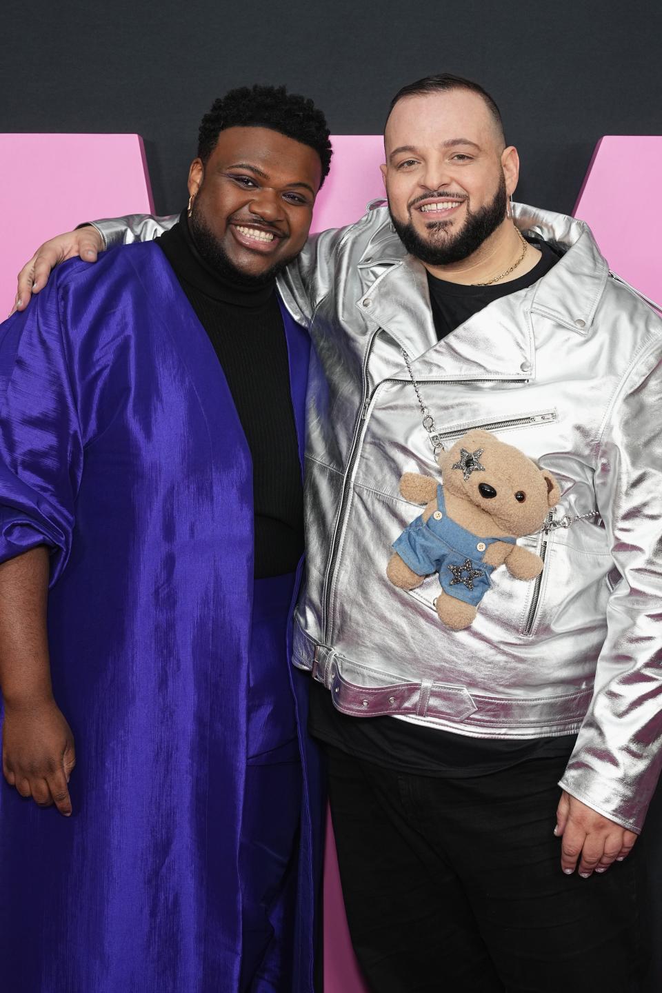 Jaquel Spivey and Daniel Franzese attend the Global Premiere of "Mean Girls" at the AMC Lincoln Square Theater on January 08, 2024.