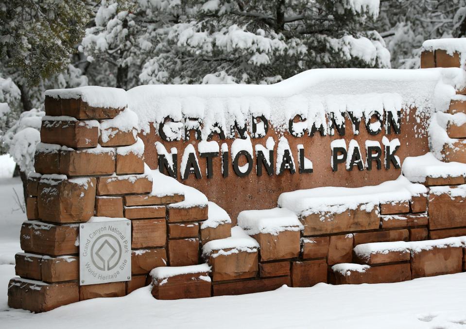 If you visit Grand Canyon in winter, be prepared for cold, wind and snow or ice on roads.
