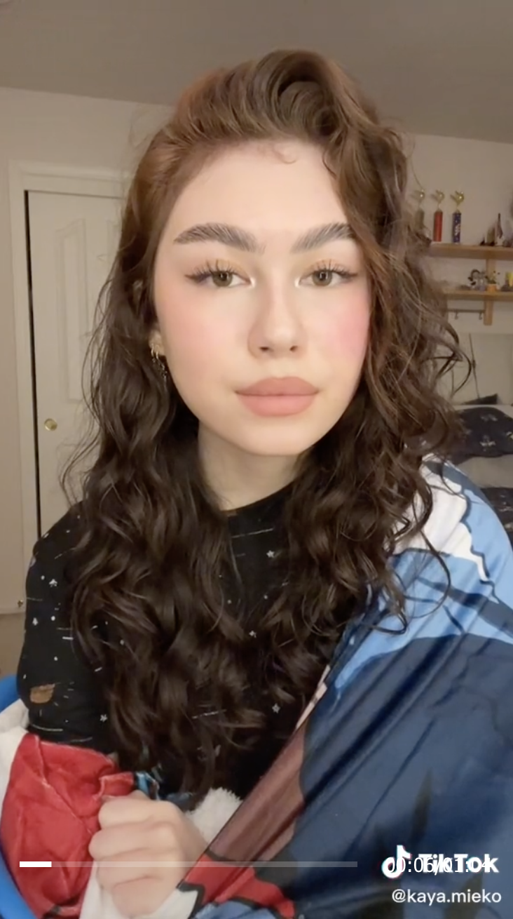 Screen shot from Kaya's TikTok video