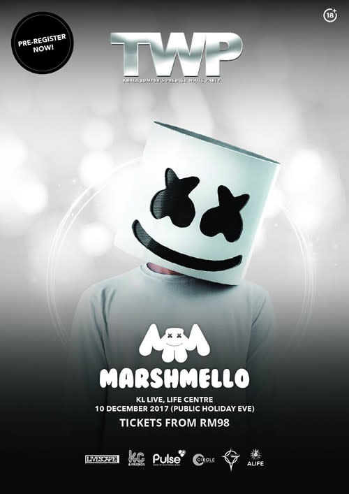 EDM sensation DJ Marshmello is painting the town white this December