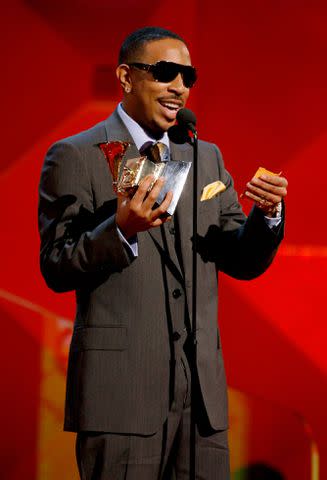 <p>Kevin Winter/Getty</p> Ludacris accepts the award for best rap album at the 49th annual Grammy Awards at the Staples Center on Feb. 11, 2007 in Los Angeles