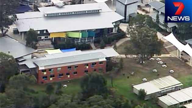 Emergency services called to a West Hoxton school following reports of a lightning strike. Photo: 7News