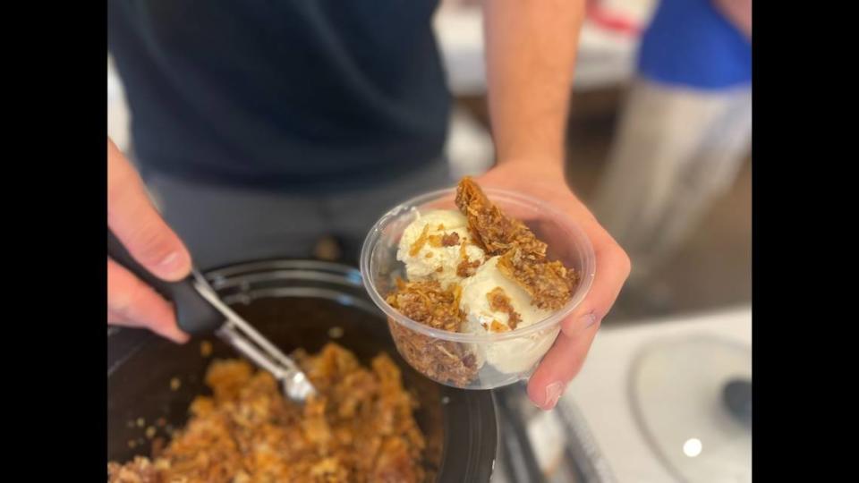 Baklava sundae, a Greek dessert dish.