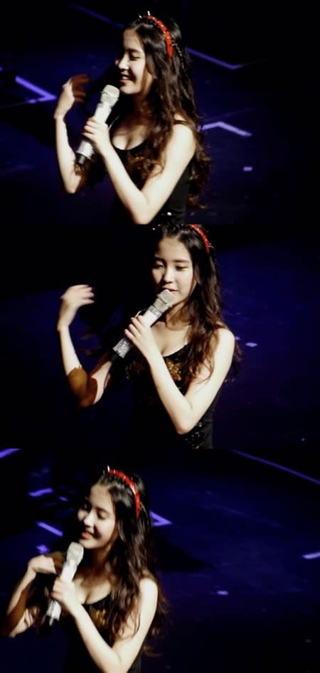 IU draws attention with her body shape