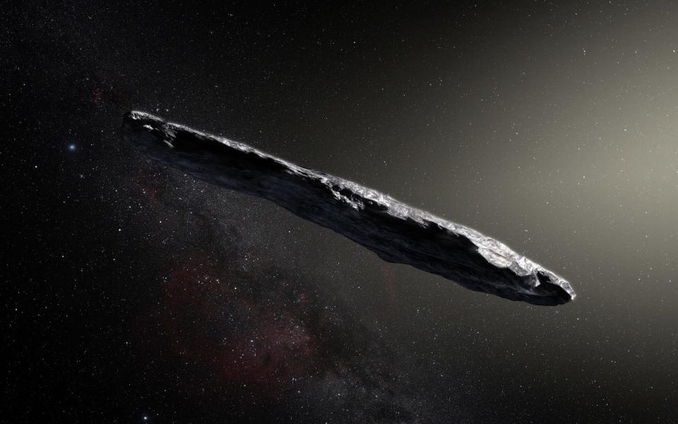 Artist's impression of 'Oumuamua