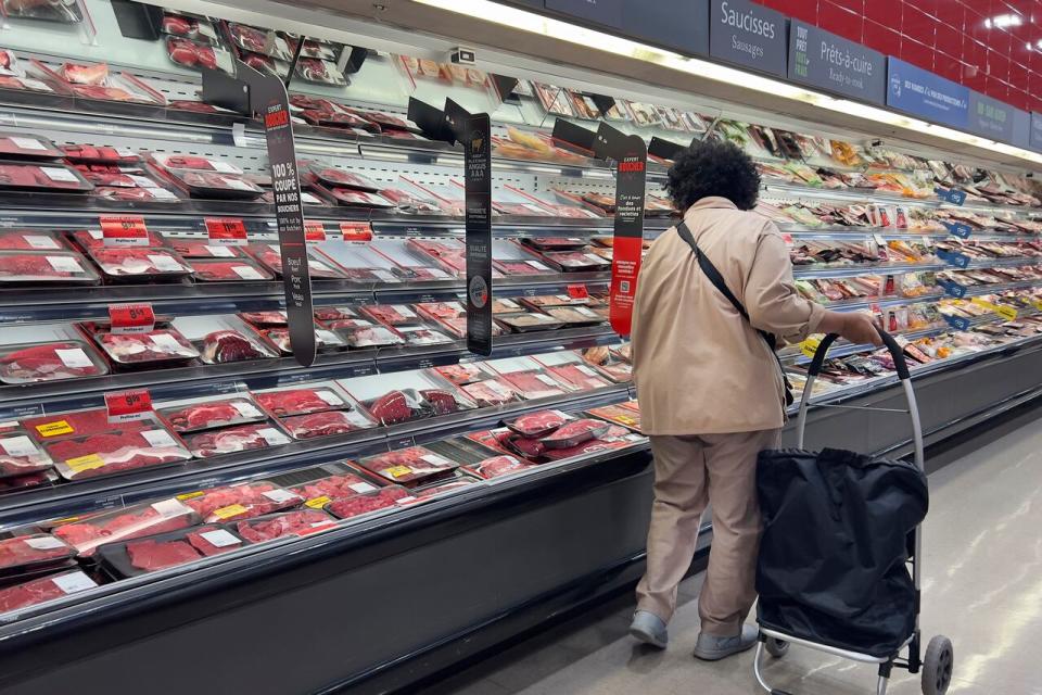 A customer shops at Metro grocery store in Montreal, Quebec, Canada on Oct. 26 2022. Food prices are rising faster than inflation, according to Statistics Canada's latest Consumer Price Index report, but experts say the government doesn't have many good options to bring prices down in the short term.