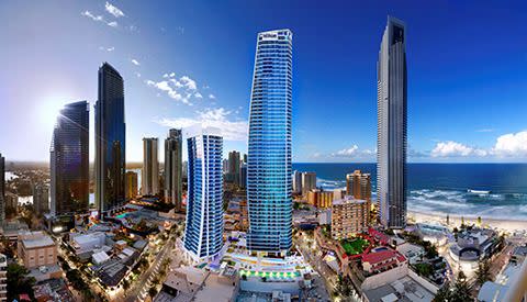 An aerial view. Photo: Hilton Surfers Paradise