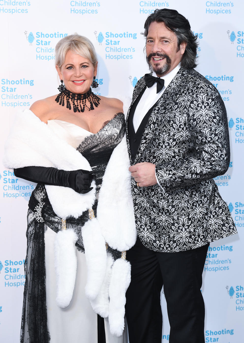 Laurence Llewelyn-Bowen and wife Jackie Bowen, pictured at a ball in aid of Shooting Star Children's Hospices in London in 2021. (Getty Images)