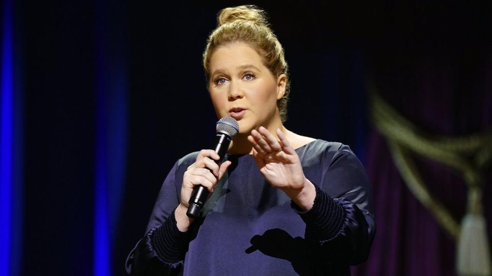 The 'Trainwreck' star gets candid about politics, pregnancy and married life in her new comedy special.