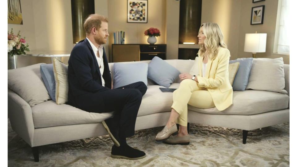 Prince Harry interviewed by ITV News' Rebecca Barry 