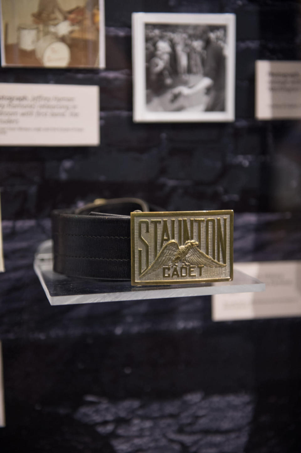 “I love this. This is Johnny’s cadet belt from when he was in military school. He put himself in military school. There’s a nice little cute photo of Johnny in the exhibit with his father, Frank Cummings, who was a construction worker. Johnny, before he was in the Ramones, was a construction worker too. He went into construction because his father did, but that’s his belt from military school. He was a cadet, and that belt is many years old.” (Photo: Emma McIntyre/WireImage)