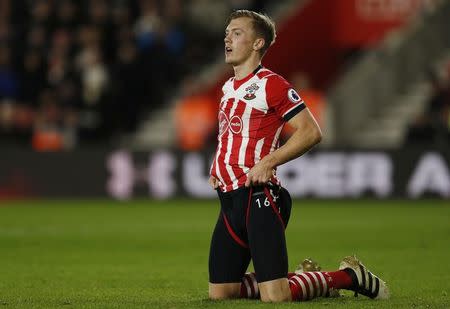 Britain Football Soccer - Southampton v Everton - Premier League - St Mary's Stadium - 27/11/16 Southampton's James Ward-Prowse looks dejected after missing a chance to score Action Images via Reuters / Matthew Childs Livepic