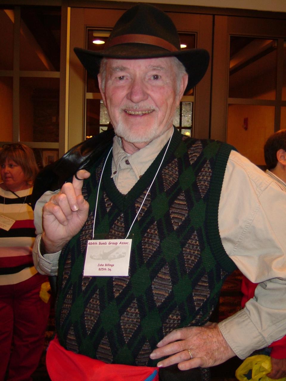 John Billings in 2013 while attending a World War II reunion of the 484th Bombardment Group in Omaha, Nebraska.