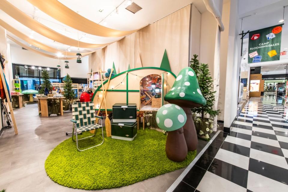 Whether you’re into camping or glamping, there’s something for everyone at the Camp Bloomingdale’s pop-up. Courtesy of Bloomingdale's