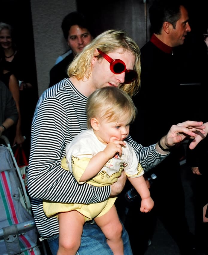 Kurt Cobain y su hija Frances