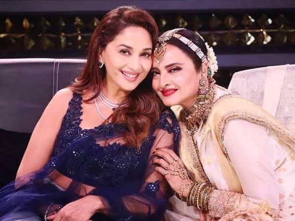 Madhuri Dixit, Rekha (Image source: Twitter)