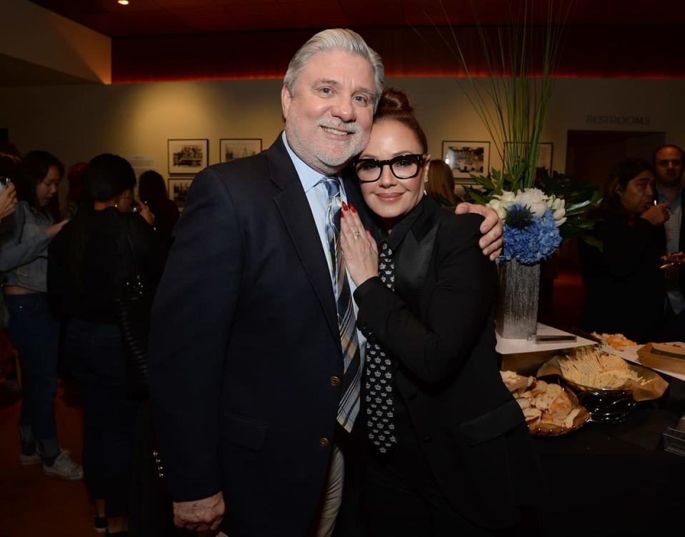 <div class="inline-image__caption"><p>Mike Rinder (L) and Leah Remini attend a screening of <em>Leah Remini: Scientology and the Aftermath</em>. </p></div> <div class="inline-image__credit">Michael Kovac</div>