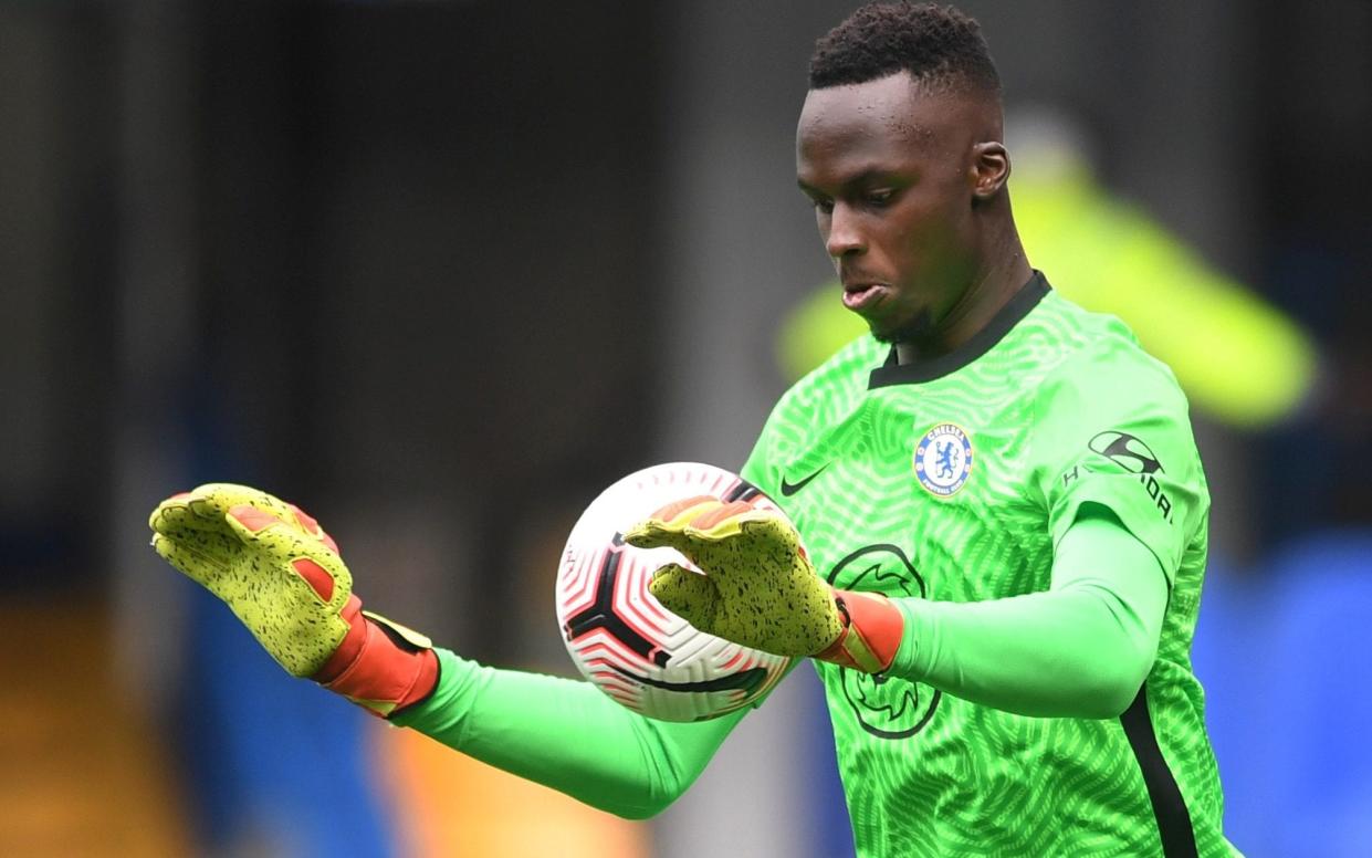 Edouard Mendy in action for Chelsea