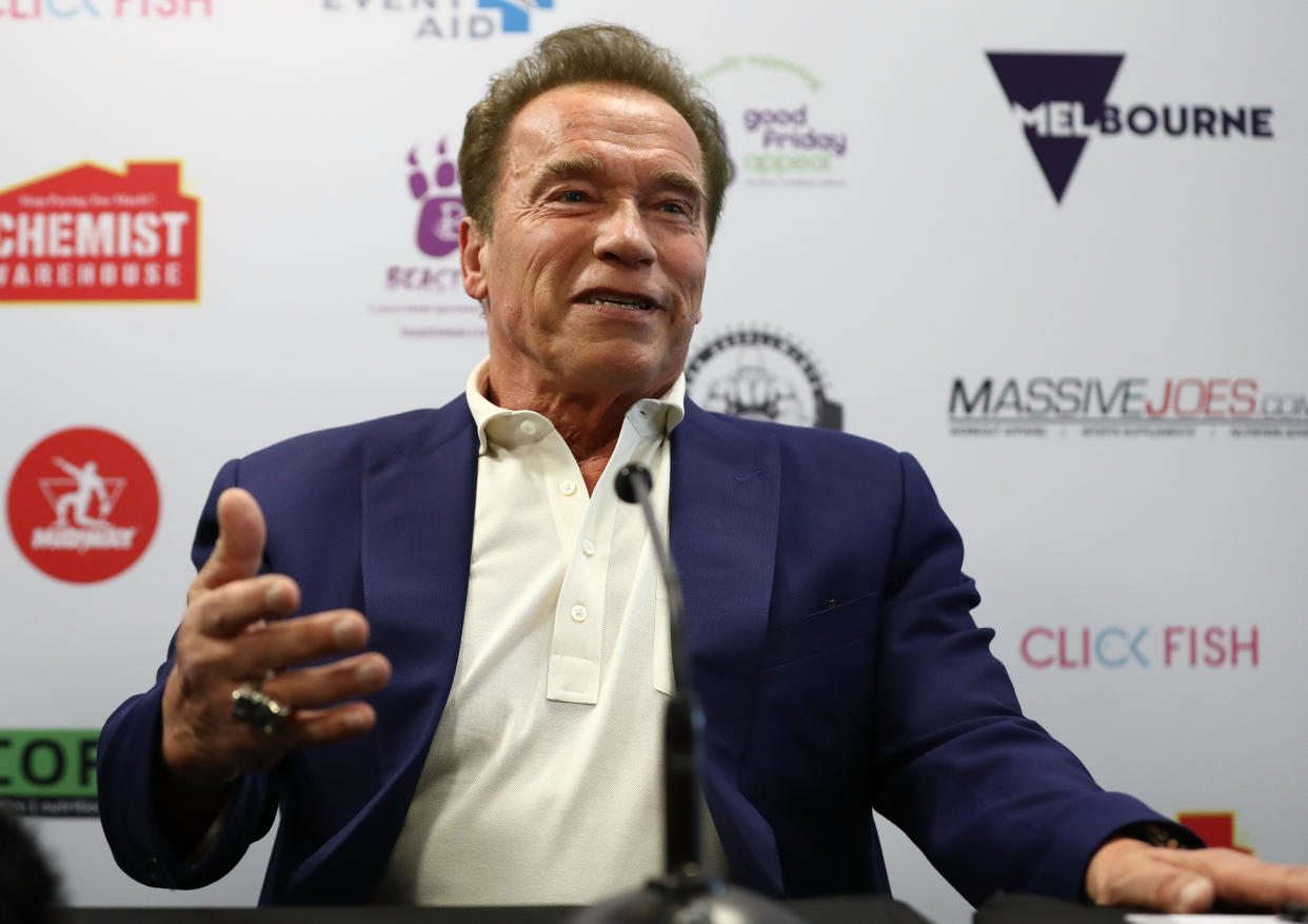 Arnold Schwarzenegger has offered some motivation to a user on Reddit to help encourage him back to the gym [Photo: Getty]