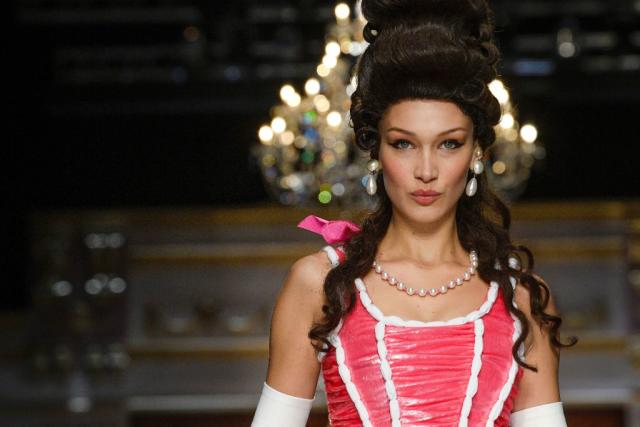 Moschino Went Full-On Marie Antoinette For Fall 2020 With Cake Dresses and  Platforms Fit for a Queen — Or King