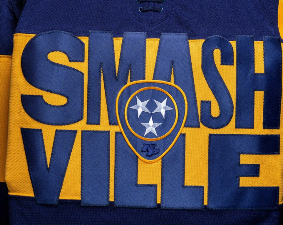 Hockey Twitter has yet another new jersey to hate after the Nashville Predators dropped, uhh, whatever this thing is. (Twitter/PredsNHL)