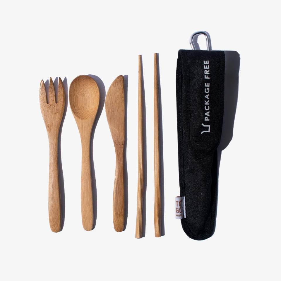 <p><a href="https://go.redirectingat.com?id=74968X1596630&url=https%3A%2F%2Fpackagefreeshop.com%2Fproducts%2Freusable-bamboo-cutlery-set&sref=https%3A%2F%2Fwww.oprahdaily.com%2Fbeauty%2Fskin-makeup%2Fg60202601%2Fbest-green-clean-beauty-home-products-alysia-reiner%2F" rel="nofollow noopener" target="_blank" data-ylk="slk:Shop Now;elm:context_link;itc:0;sec:content-canvas" class="link ">Shop Now</a></p><p>Reusable Bamboo Cutlery Set</p><p>packagefreeshop.com</p><p>$9.07</p><span class="copyright">Package Free</span>