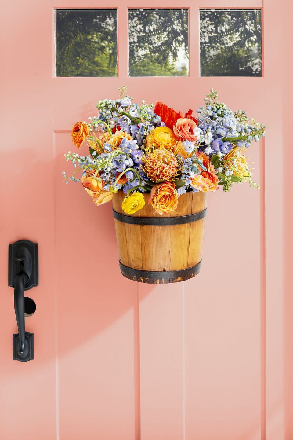 Wooden Bucket Wreath