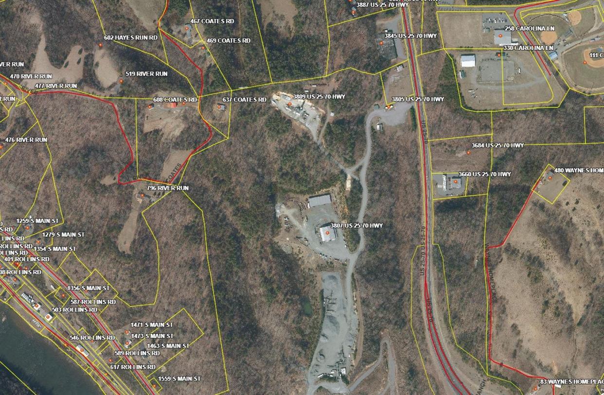 The proposed asphalt plant would be located inside the McCrary Stone Service quarry at 3807 U.S. 25-70.