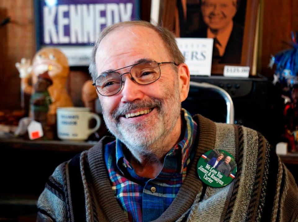 Philip Kurland, owner of the Plains Trading Post in downtown Plains, Georgia, remembers Rosalynn Carter during a Wednesday morning interview with the Ledger-Enquirer. 11/29/2023 Mike Haskey/mhaskey@ledger-enquirer.com