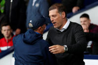 <p>West Ham United manager Slaven Bilic and West Bromwich Albion manager Tony Pulis before the match Action Images via Reuters/Andrew Boyers </p>