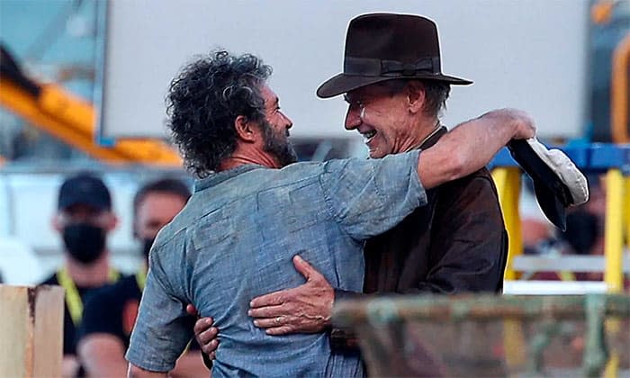 Antonio Banderas y Harrison Ford en Indiana Jones 5