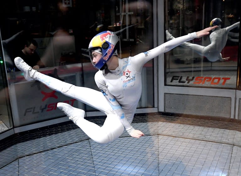 Polish high school student Maja Kuczynska, aged 17, is one of about 20 top indoor skydiving competitors worldwide