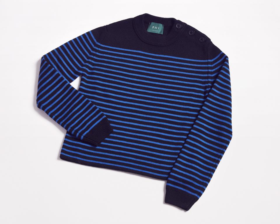 Recycled- and organic-wool striped sweater