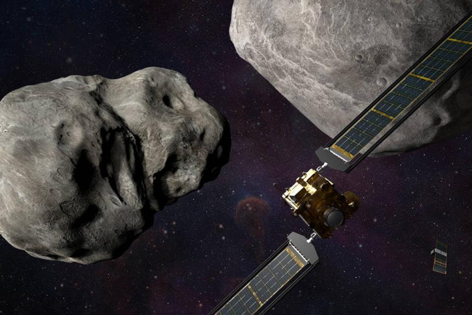 NASA plans to crash its Dart spacecraft into an asteroid at 00.14 BST on Tuesday (NASA)