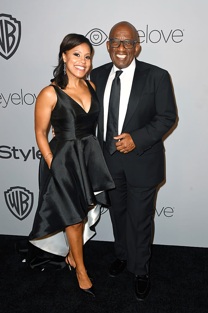 <p>TV personalities Sheinelle Jones and Al Roker at the Warner Bros. and InStyle party. (Photo: Frazer Harrison/Getty Images) </p>