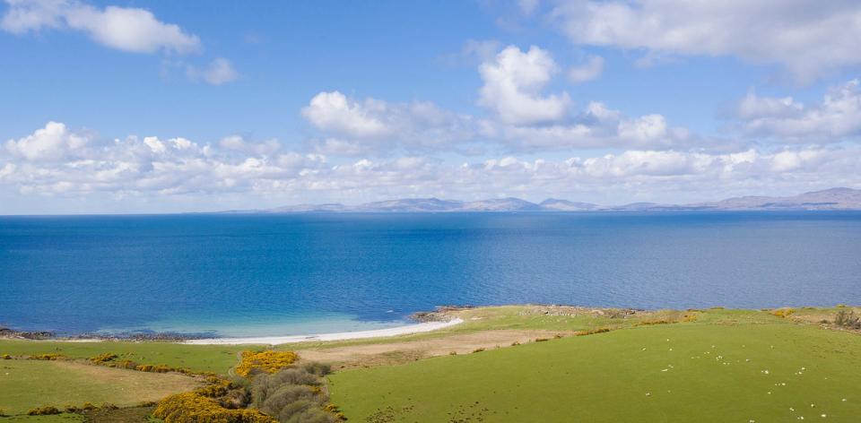 The Scottish coast, which can be viewed from Kilberry Castle.