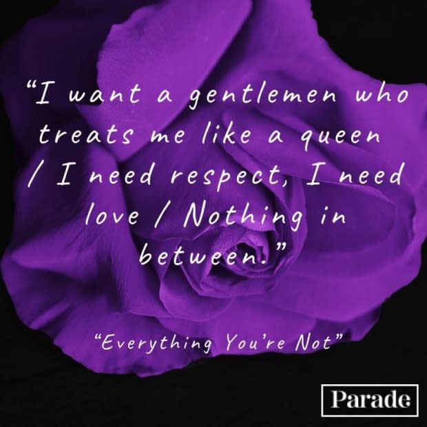 Demi Lovato lyrics from "Everything You're Not"<p>Parade</p>