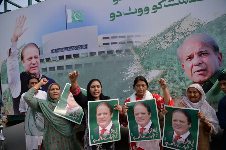 Former premier Nawaz Sharif was ousted over corruption and banned from politics