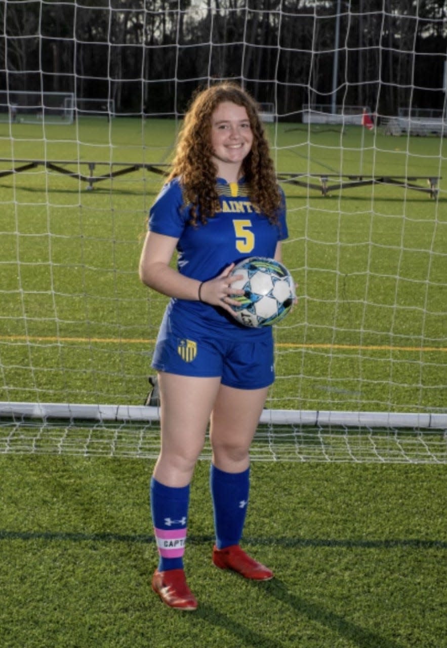 Camryn Woods of the St. Vincent's soccer team.