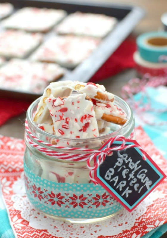 <p>InsideBruCrewLife.com</p><p>This can be made and ready to eat in 10 minutes.</p><p><strong>Get the recipe: <a href="https://insidebrucrewlife.com/candy-cane-pretzel-bark/" rel="nofollow noopener" target="_blank" data-ylk="slk:Candy Cane Pretzel Bark;elm:context_link;itc:0;sec:content-canvas" class="link ">Candy Cane Pretzel Bark</a></strong></p>